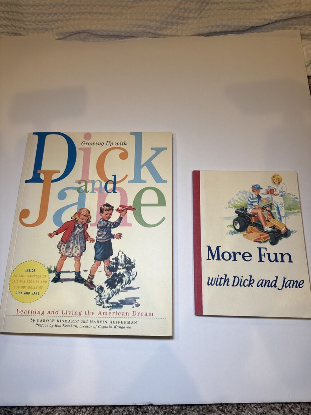 Dick & Jane Book Lot 1986 1996 Growing Up More Fun Paper Dolls Inserts